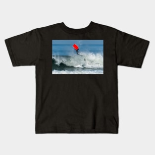 Bodyboarder in action Kids T-Shirt